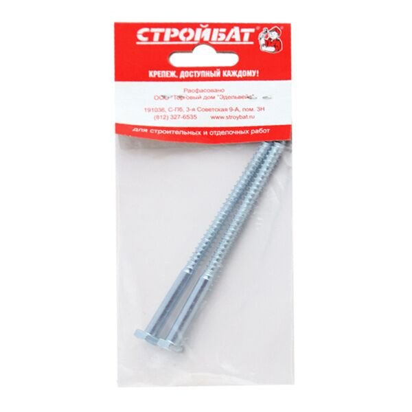 Болт сантехнический оцинк. DIN 571 6х100 (2 шт)