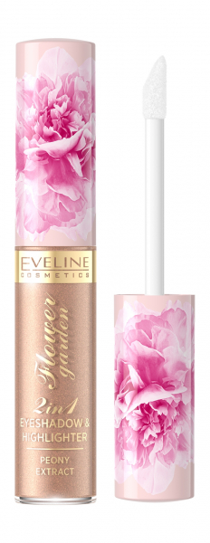 Eveline Flower Garden Waterproof 2-in-1 Eyeshadow Жидкие тени для век | 02